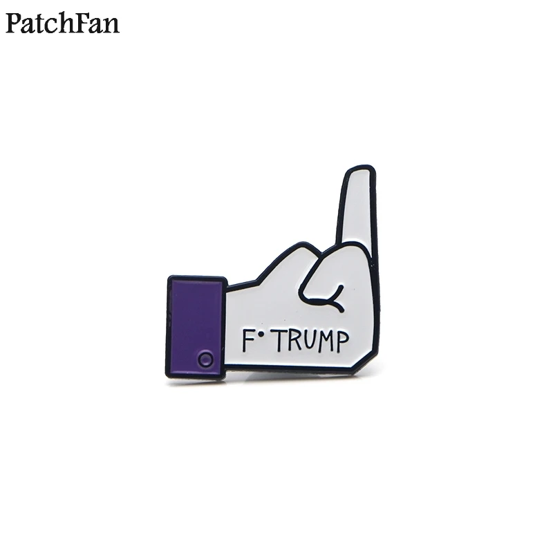 20 шт./лот patchfan Трамп Письмо diy цинка с рисунком «галстук-бабочка» шпильки рюкзак одежда броши для мужчин и женщин Декоративные значки медаль A1791