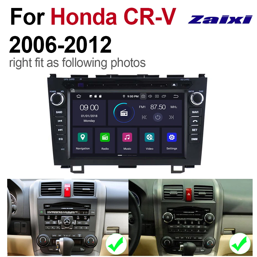 Автомобильный мультимедийный плеер Android Автомагнитола для Honda CRV 2006 2007 2008 2009 2010 2012