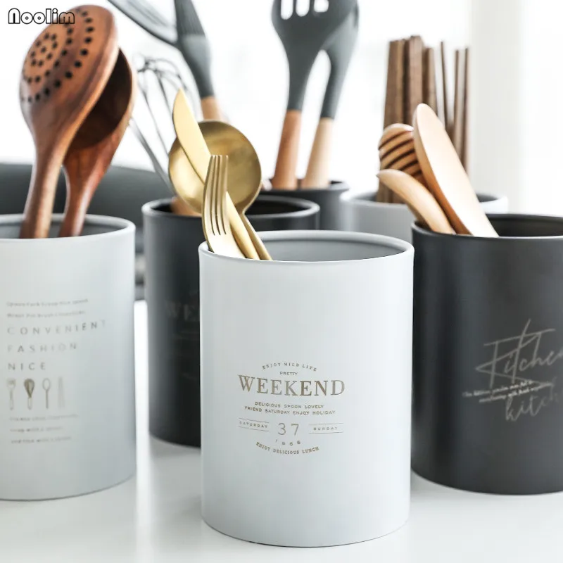 

Nordic Multifunction Stainless Steel Chopsticks Tube Spoon Fork Drain Holder Kitchen Tableware Storage Rack Home Organizer