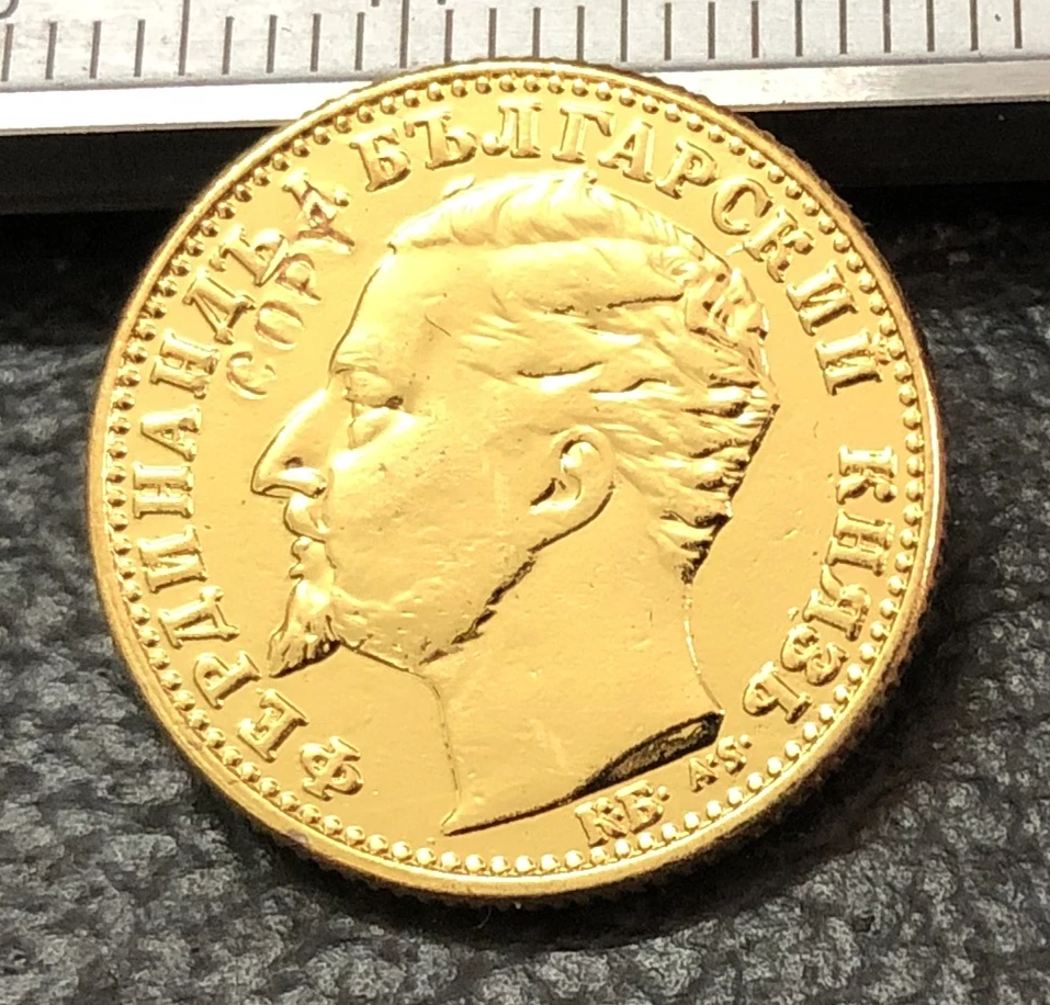 1894 Bulgaria 10 Leva-Ferdinand I Gold Имитация монеты