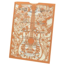 Гитарная Свадебная пригласительная карточка Обложка музыкальная тема карман пригласительная открытка для свадебной вечеринки день рождения