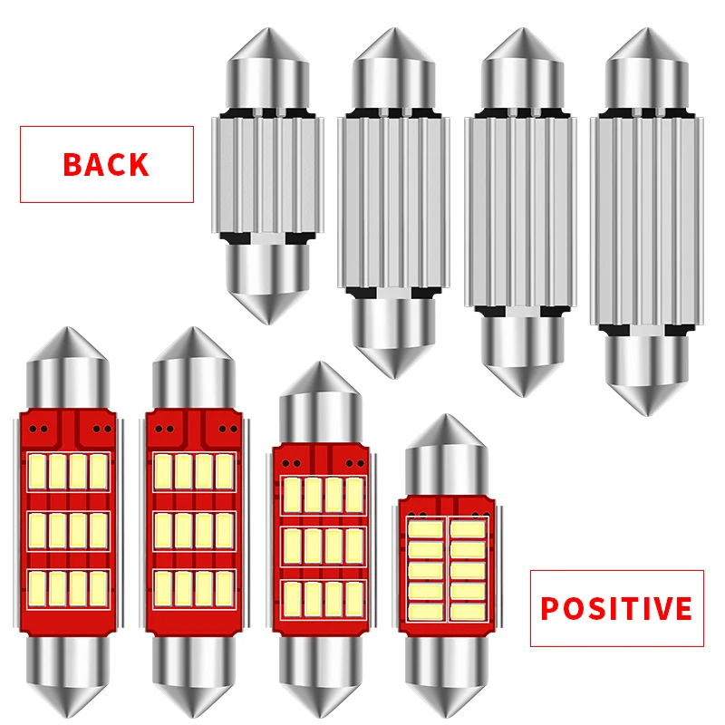 1 шт. 31 мм 36 мм 39 мм 41 мм купольная лампа 10 12SMD 4014 SMD CANBUS безотказная лампочка для салона автомобиля c5w лампа номерного знака 12 В аксессуары