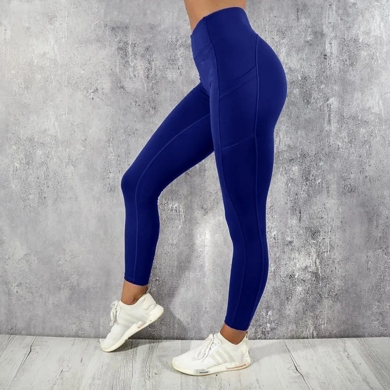 Sfit штаны для йоги с карманами, женские леггинсы, Леггинсы для бега, тянущиеся эластичные колготки для спортзала, женские леггинсы