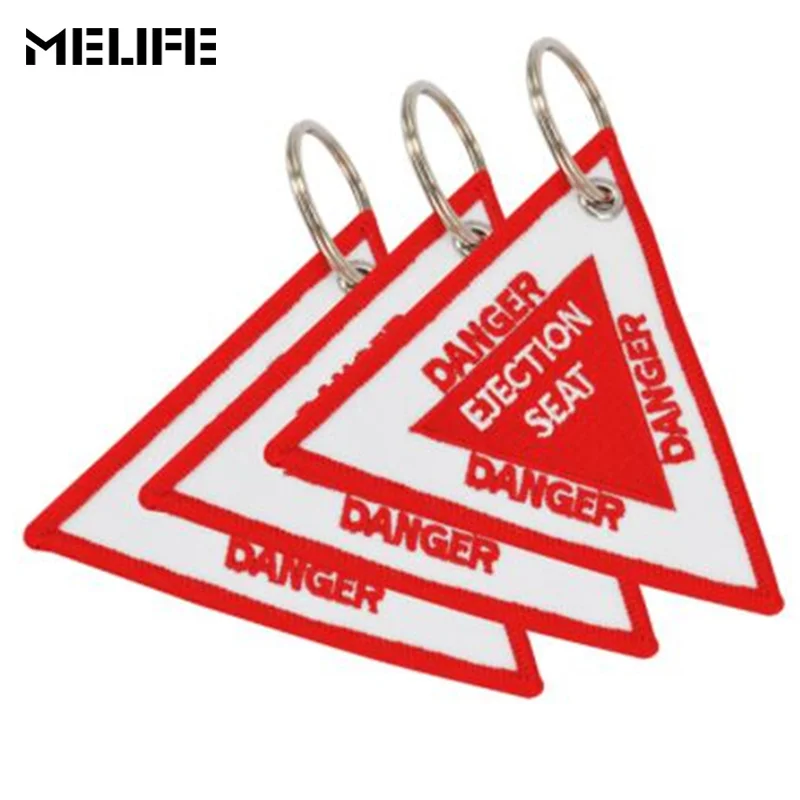 MELIFE 3 قطعة/الوحدة تسلق الاكسسوارات مفتاح سلسلة مثلث طرد مقعد 9 CM الدراجات النارية والسيارات التطريز العلامات الرئيسية OEM المفاتيح