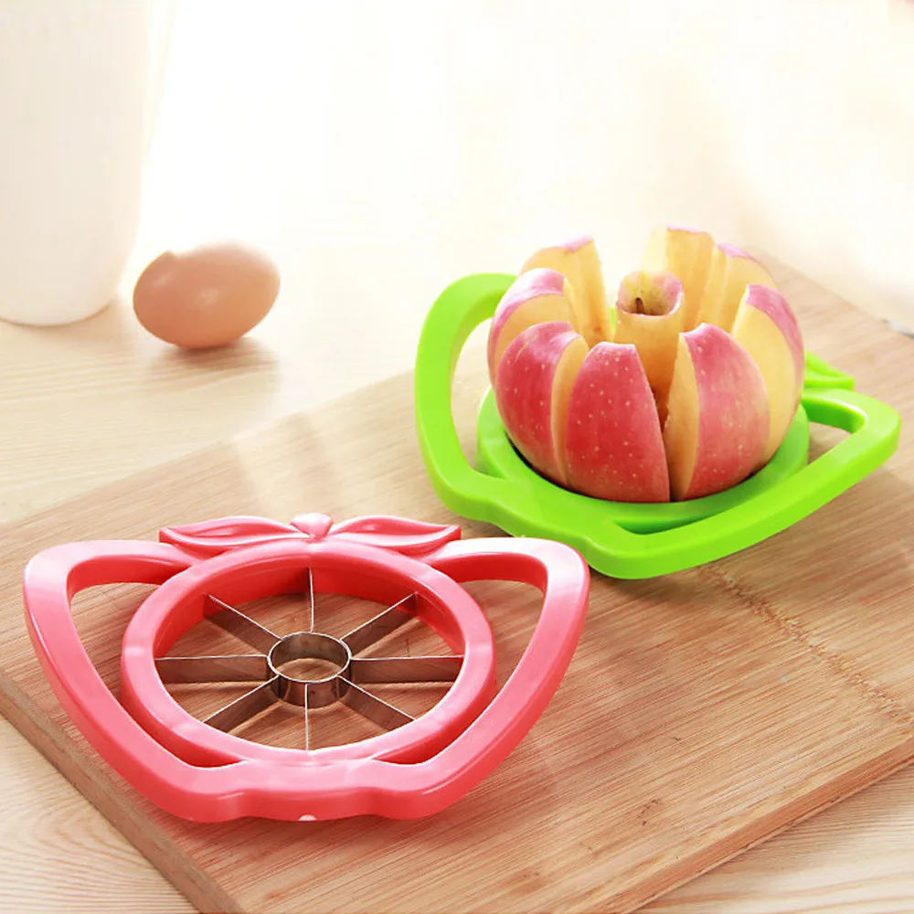 

hot large apple-shaped stainless steel cut fruit device Apple slicer cut apples dividers knife kitchen cooking tools