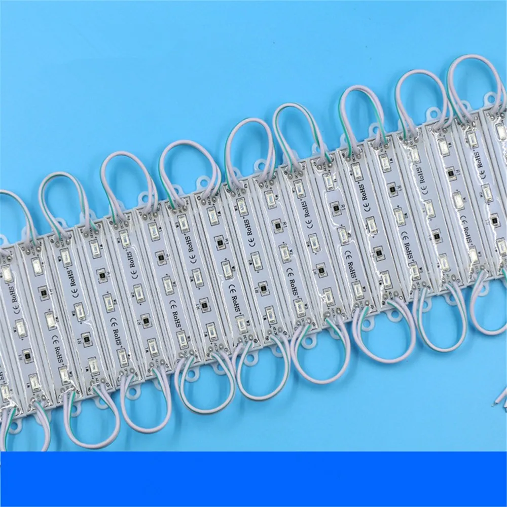 Супер яркий Водонепроницаемый IP65 DC12V 5730 SMD СВЕТОДИОДНЫЙ модуль 0,72 W 3 светодиодный s 5730 светодиодный светильник 66*10 мм