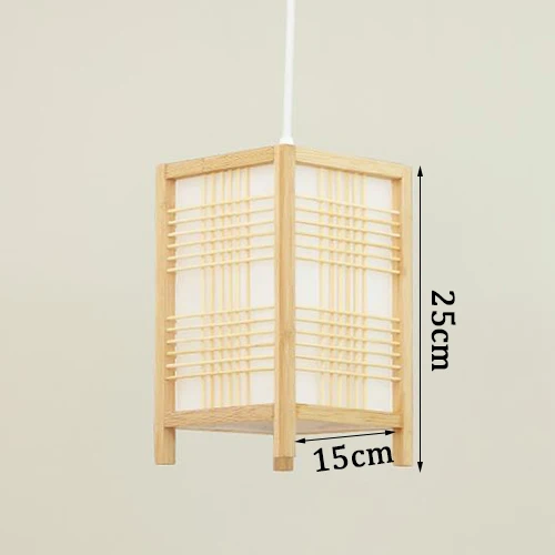 Современный китайский стиль бамбуковые плетеные подвесные светильники японский Ресторан Декор кафе E27 деревянные подвесные лампы освещение - Цвет корпуса: A