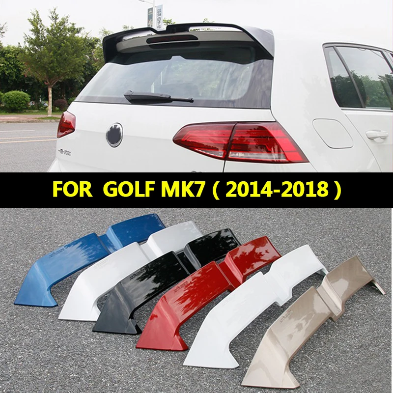 

High Quality For Volkswagen GOLF 7 MK7 Spoiler mk7.5 ADG ABS Material Car Rear Wing Primer Color Rear Spoiler 2014-2018