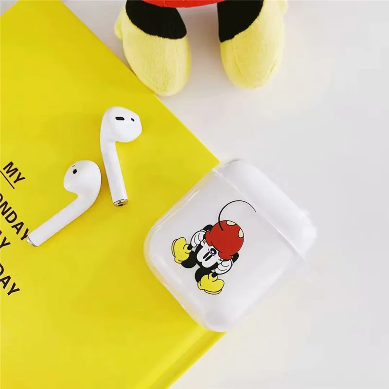 Сумки для Air Pods с английскими буквами Дейл чип Дональд Дейзи Мультфильм силиконовый прозрачный чехол для Airpods беспроводные наушники Bluretooth