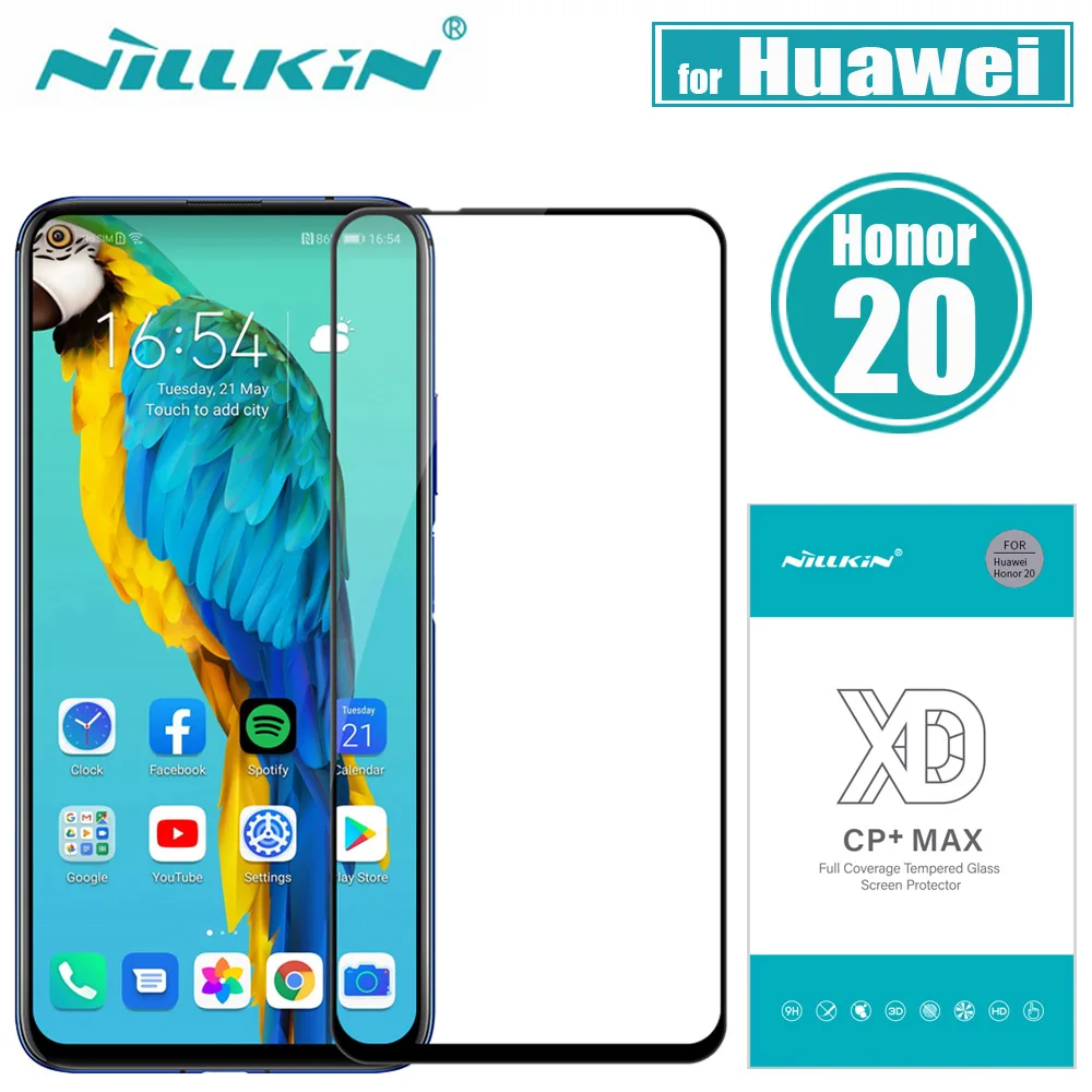 Huawei Honor 20 закаленное стекло для защиты экрана Nillkin XD CP+ MAX полное покрытие Flim glass для huawei Honor 20 Pro 20S Nova 5T