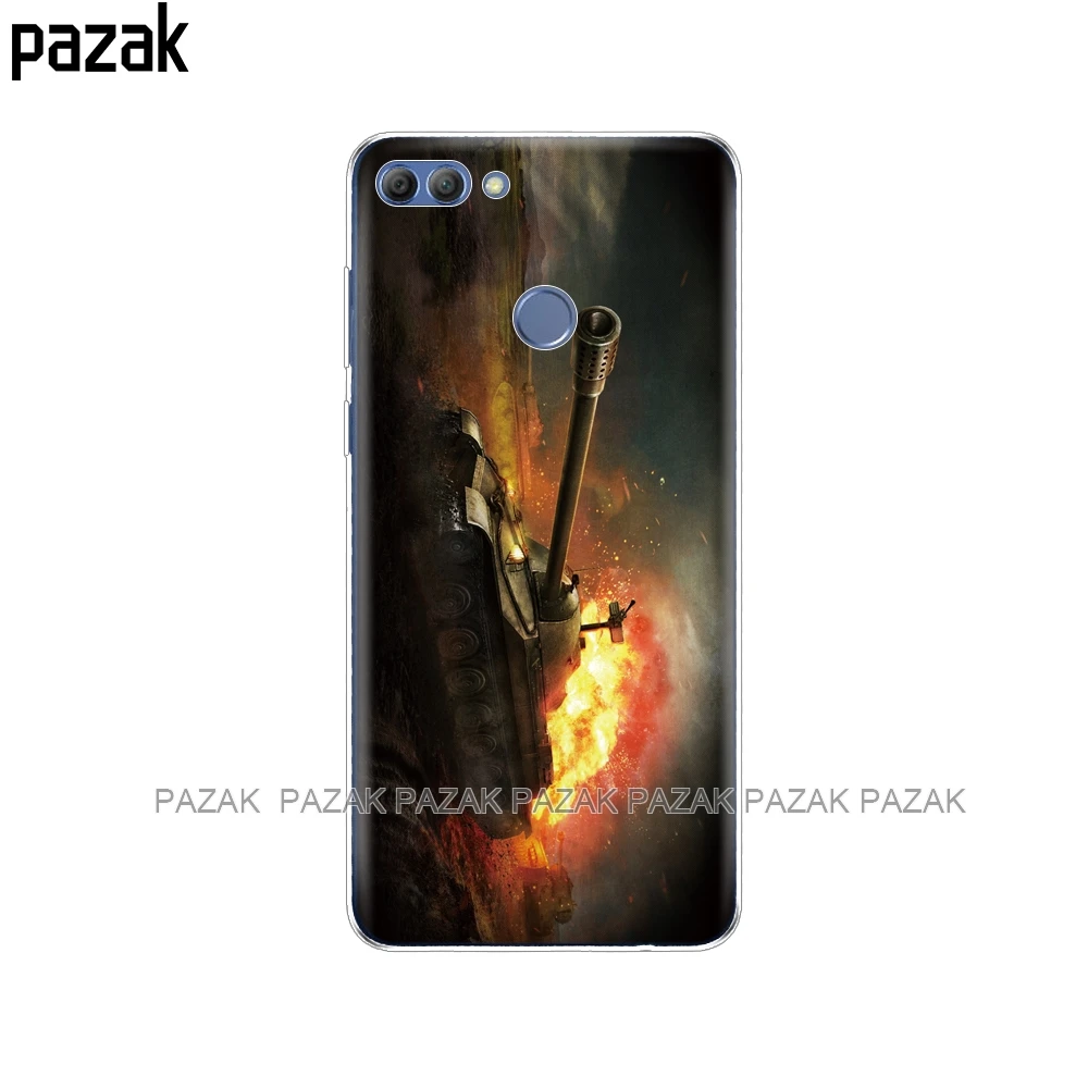 61470 Силиконовый чехол для huawei P smart Enjoy 7 S, чехол для телефона, мягкая задняя крышка из ТПУ 360, полная защита, принт, прозрачные облака, небо - Цвет: 61470