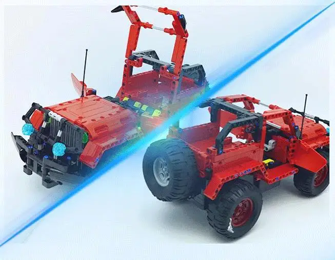 531 шт. 2,4 Ghz дистанционное управление блок RC Jeep автомобиль внедорожник кирпичное здание блок игрушка кубики для игр