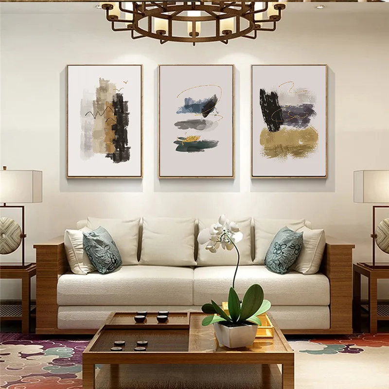 Home Decor Nordic Canvas Painting Modern Abstract Wall Art Bedroom Living Room Print Minimalist Poster Colorful | Дом и сад