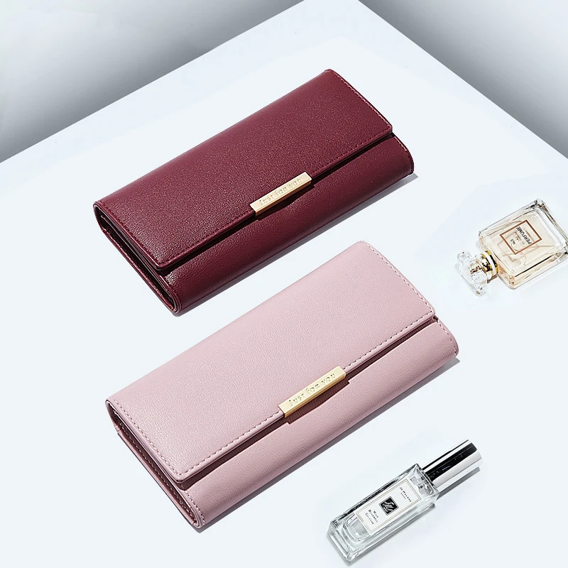 

New Hot Women Pu Leather Wallets and Purses Female Long Hasp Purse 5.5 Inch Phone Bag Large Capacity Wallet Card Holders Clutch