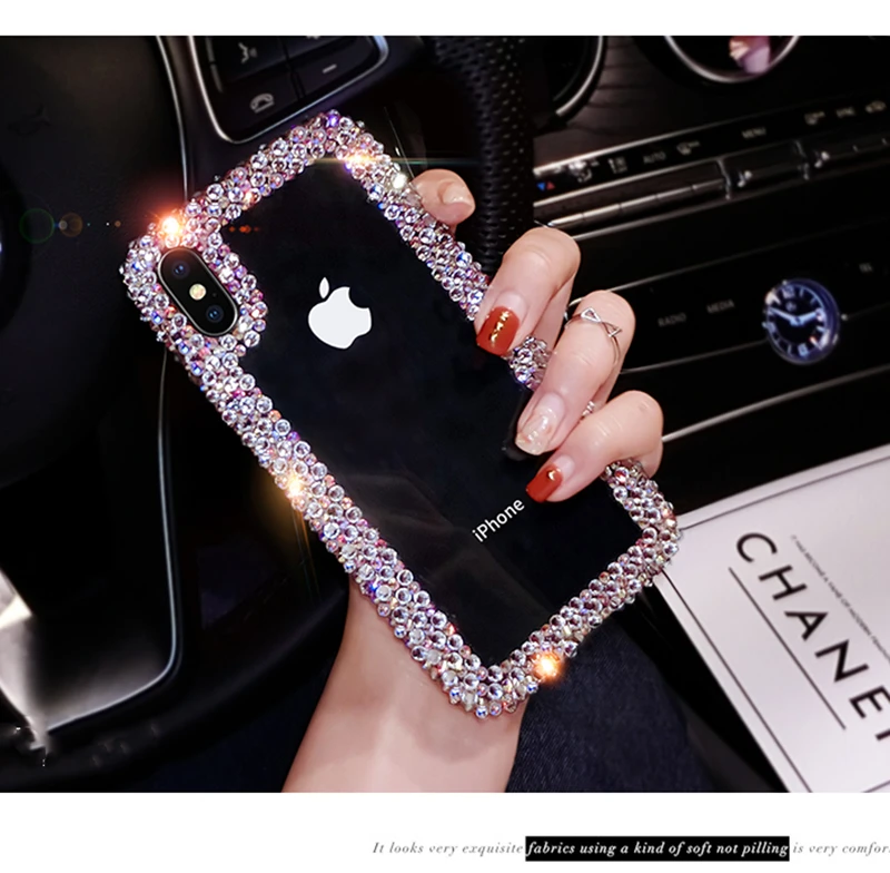 Роскошный 3D прозрачный чехол со стразами для iphone 11Pro MAX 11pro XS XR 8 plus X чехлы