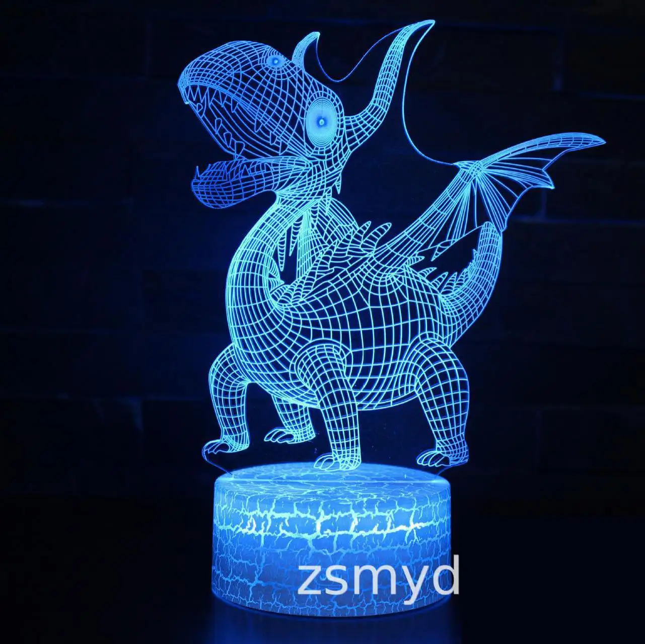 Динозавр тираннозавр рекс 3D ночник 7 цветов Изменение 3d лампа Новинка Led 3d свет Рождественские украшения подарок для ребенка - Испускаемый цвет: 7 color change