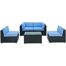 Новая стильная плетеная французская уличная мебель из ротанга