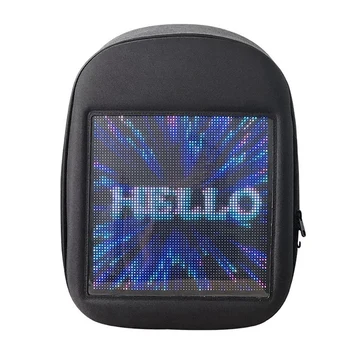 

Novel Smart Led Backpack Cool Black Customizable Laptop Backpack Innovative Christmas Gift School Bag