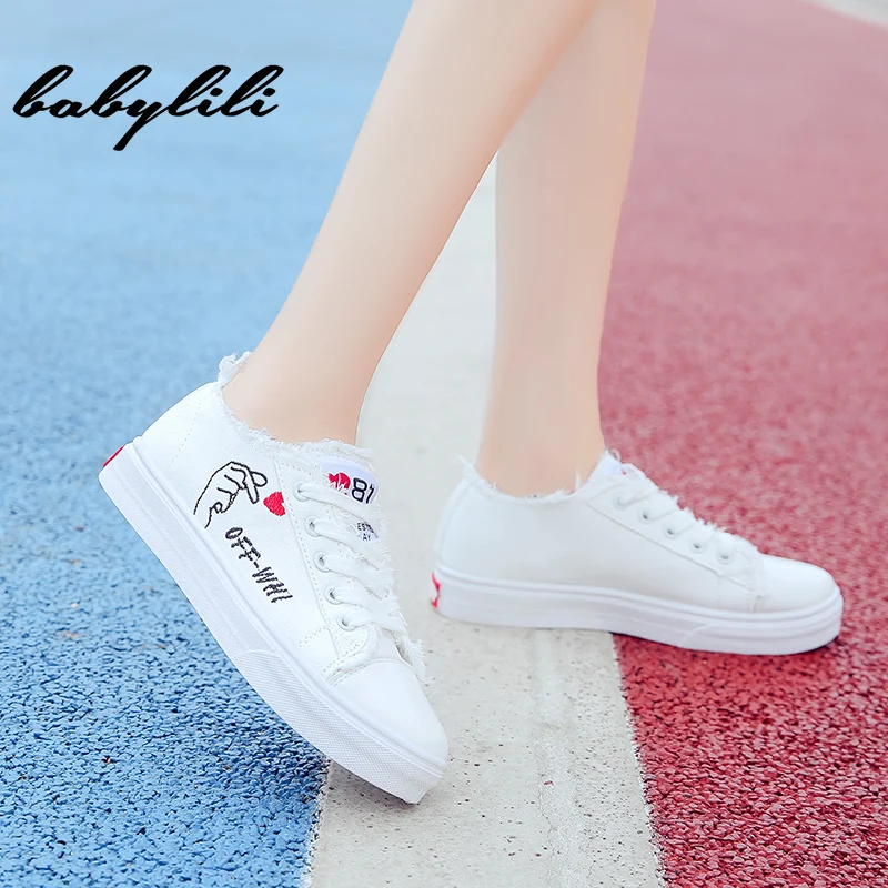 

Women's Sneakers Summer Women Shoes Comfortable and Breathable Flat Casual Shoes Fashion Female Sneakers Canvas Material White