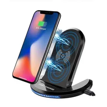 Foldable Wireless Charging Desktop Stand Qi Wireless Charger Pad for Samsung Galaxy Note 5 8 S6 S7 Edge S8 Plus For iPhone X 8 P