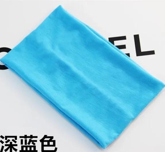 light blue Оптом и в розницу Модная хлопковая широкая повязка на голову популярные модные аксессуары для волос Популярные для женщин 12 см в ширину - Цвет: light blue