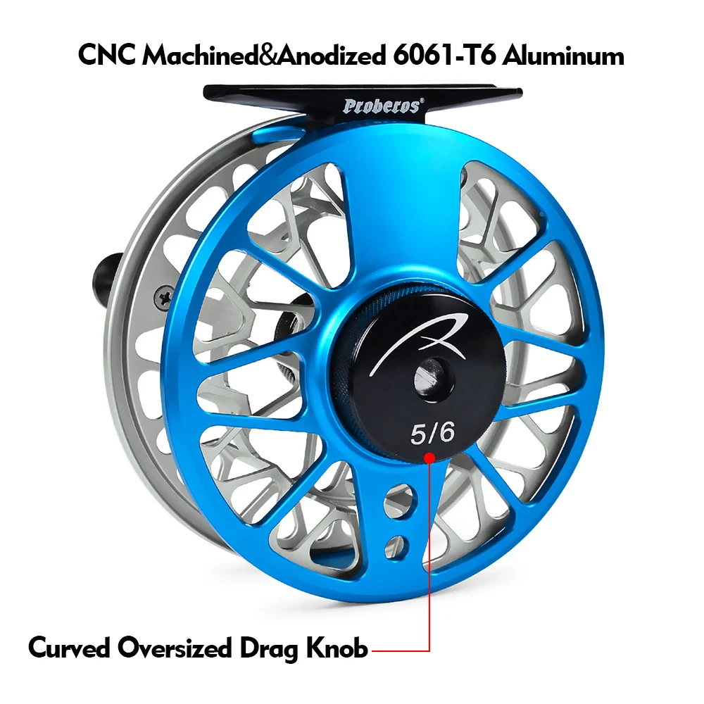 Катушка для ловли нахлыстом PRO BEROS алюминиевая катушка для нахлыстом с ЧПУ машина для резки большой беседки для литья нахлыстом рыболовное колесо 5/6-7/8-9/11 WT