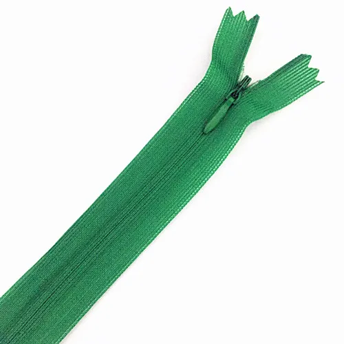10 pieces#3 30 cm(12 inch) nylon invisible soft tulle coil zipper sewing(color please choose - Color: Green