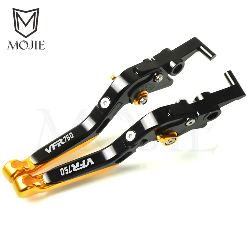 Для Honda VFR750 VFR700F2 VFR700 F2 VFR750F VFR750R VFR750 F R 1986-1998 Мотоцикл с ЧПУ складной выдвижной тормозные рычаги сцепления - Цвет: Black Gold