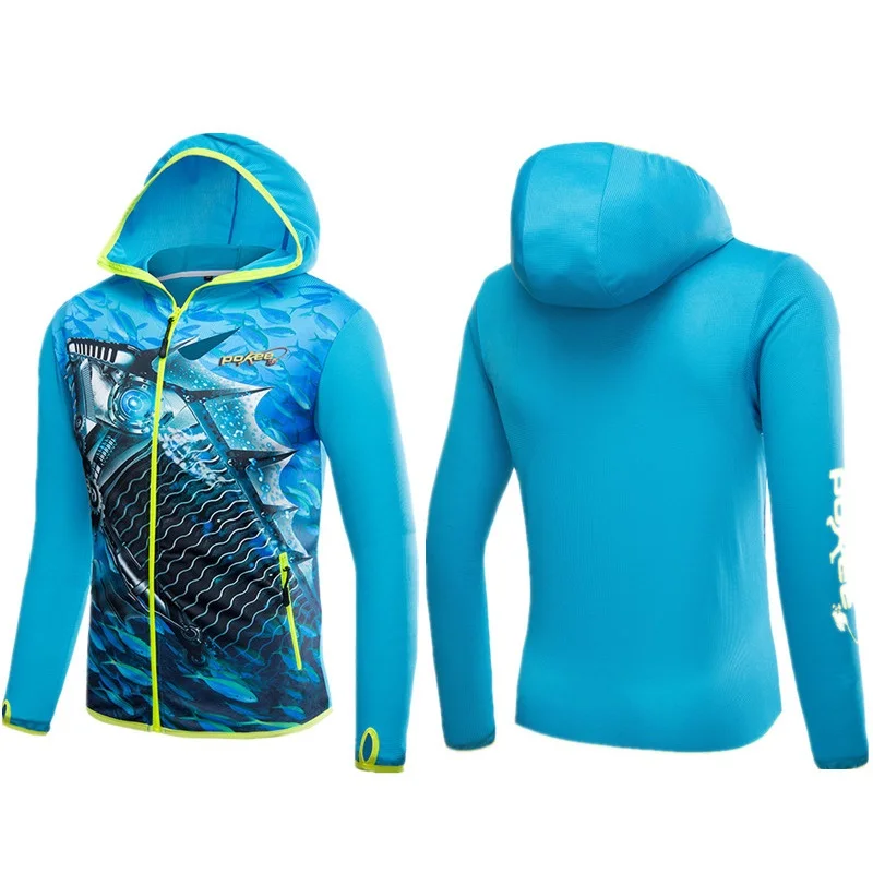 

Ultra-Light Fishing Hoodies Clothings Quick Dry Sun Protection Long Sleeve Fishing Shirts Anti-UV Breathable Fishing Clothes