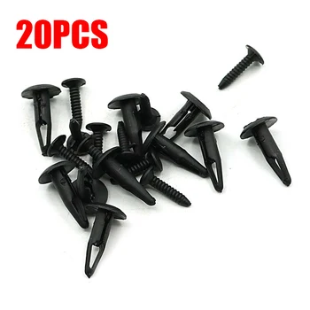 

20X 6MM M6 Plastic Rivet Fastener Screw Bolt Clips Fender Hood body pin push Plug kit For Yamaha Rhino 450 660 700 All Year