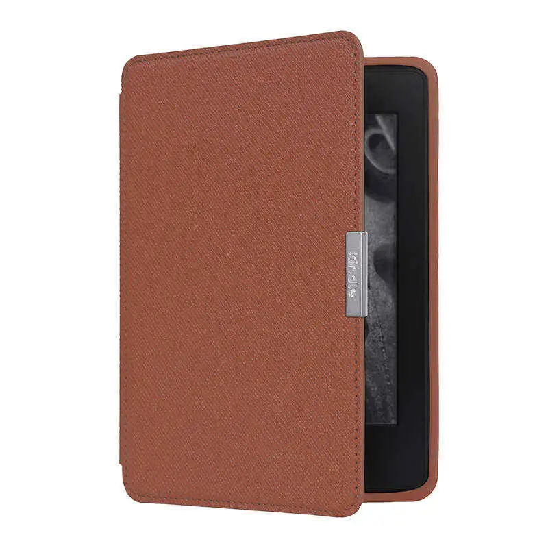 brown Умный Магнитный чехол-книжка из искусственной кожи для Amazon Kindle Paperwhite 1, 2, 3, 6, 6 поколения, чехол s для Kindle Paperwhite - Цвет: brown