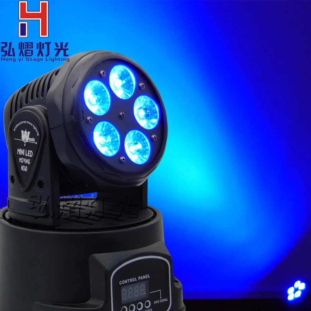 

5x18w RGBWA+UV 6in1 LED Moving Head Light,DMX 512 10/15CH Stage Party DJ PAR Lighting, for Indoor Club, Party Show