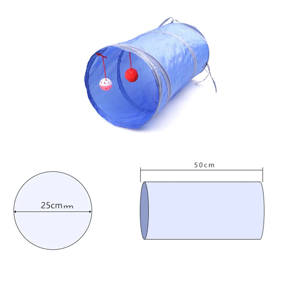 Складной туннель для кошек, складной туннель для кошек, обучающая игрушка для кошек, Интерактивная игрушка с 2 отверстиями, товары для домашних животных, для котенка