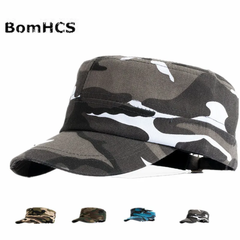 

BomHCS Green Camouflage Trucker Snapback Hat ARMY Cap Cotton Baseball Cap Adjustable AM1731MZ7