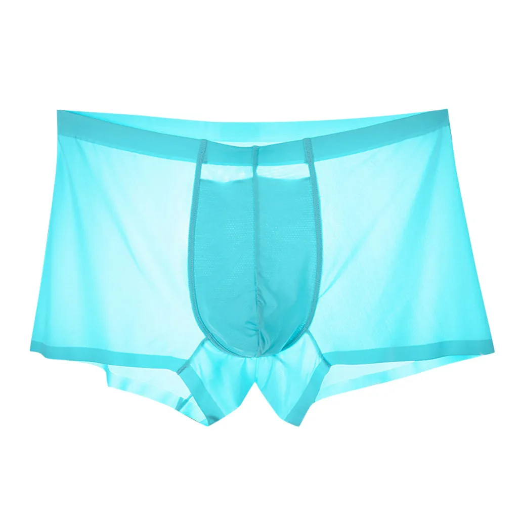 Cool Mens Boxers Ice Silk Men Underwear Shorts Thin Bulge Pouch Boxer Panties Summer Male Brand Underpants Seamless Breathable