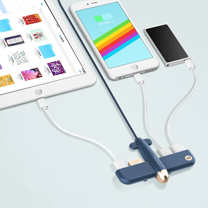 USB концентраторы 5V 0.5A 4 USB интерфейсы самолет удлинитель мини портативный концентратор данных DU55