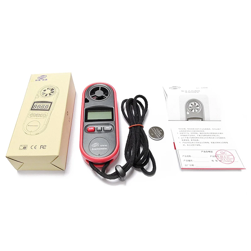 GT8163 Анемометр Anemometro термометр ветер скорость датчик метр Windmeter 0,3-30 м/с ЖК-дисплей цифровой Ручной инструмент