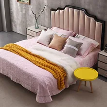 Европа и Америка натуральная кожаная кровать рама мягкие кроватки мебель для спальни cama muebles de dormitorio/camas quarto 1,8*2 м