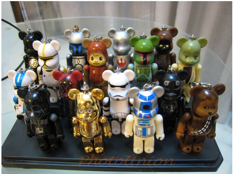 Free Shipping 16 pieces lot Star Wars x Bear Cute Pendants STARWARS Special Editions Ursa font