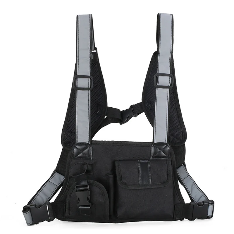 Black Waist Packs Новая сумка унисекс в стиле хип-хоп, поясные сумки для женщин, мужчин, многофункциональный карман, тактическая Мужская нагрудная сумка, Лидер продаж, повседневный жилет для мальчиков, нагрудный пакет - Цвет: Black Waist Packs