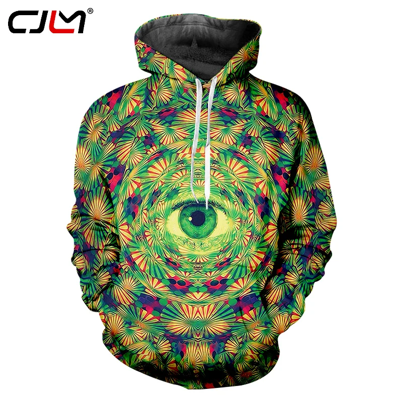 CJLM Новое поступление мужские забавные толстовки с принтом психоделическая