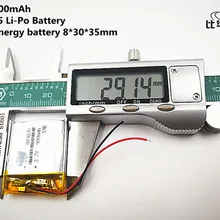 10 шт литиевая батарея хорошего качества 3,7 V, 900 mAH, 803035 полимерный литий-ионный/литий-ионный аккумулятор для игрушки, POWER BANK, gps, mp3, mp4