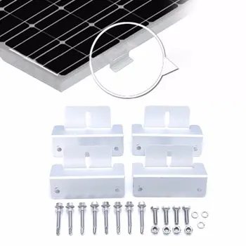 

4pcs Solar Panel Z Bracket Solar Panel Mounting Set Roof Wall Home Aluminum Set