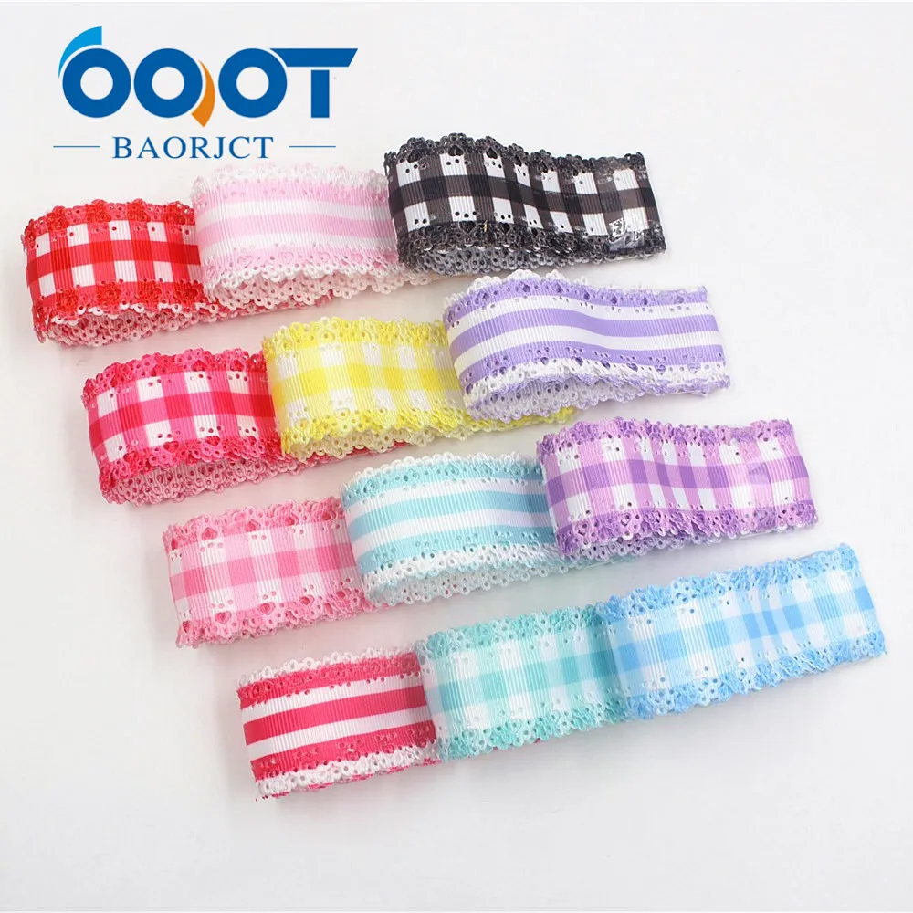 

OOOTBAORJCT I-19625-1456,10yard,hot sale 30mm hollow Flowers lattice Grosgrain Ribbons,bow cap accessories and Party decorations