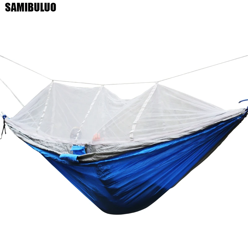 

2019 New Fashion Portable Mosquito Net Hammock Outdoor Backpacking Travel Survival Hunting With 2 Straps
