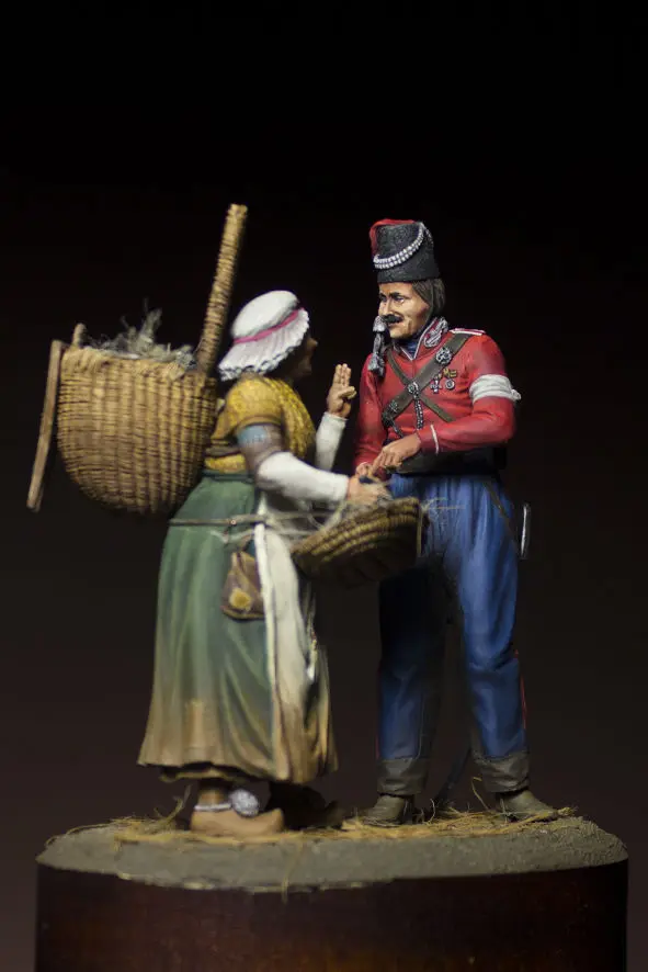 

New Unassembled 1/24 75MM Russian Cossacks in Paris 75MM Resin figure Unpainted model kit
