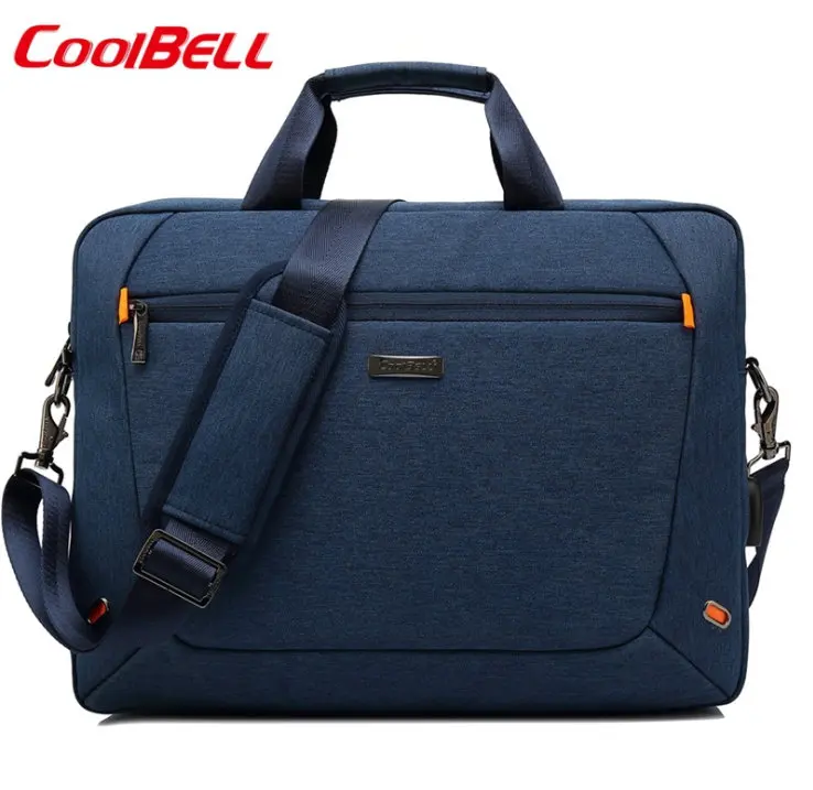 COOLBELL 15,6 дюймов Сумка для ноутбука компьютер с USB внешним зарядным портом через плечо сумка для ноутбука - Цвет: dark blue