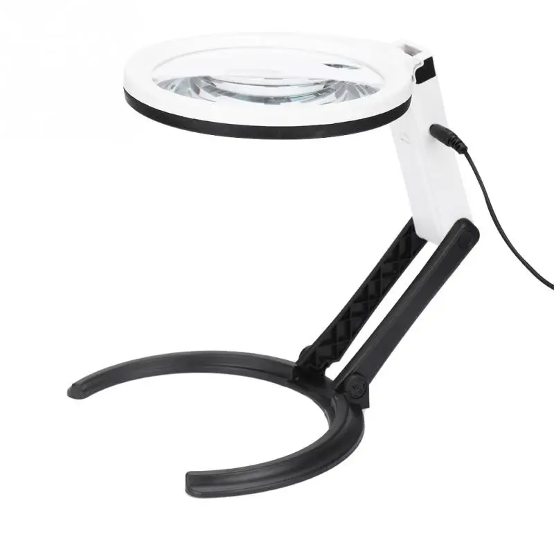 Standing Magnifier LED Tattoo Nail Art Tool 130mm Thick Table Magnifier Glass Lamp 1.8X 5X Magnifier Desk Lamp Tattoo Accesories