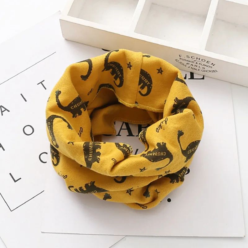 dinosaur yellow Новинка весны и Осенняя мода окантовка Детский комбинезон из хлопка с рисунком; одежда для малышей с несколькими для девочек с изображением мультипликационных персонажей, размер 40 x20cm кашемировый шарф, CS01 - Цвет: dinosaur yellow