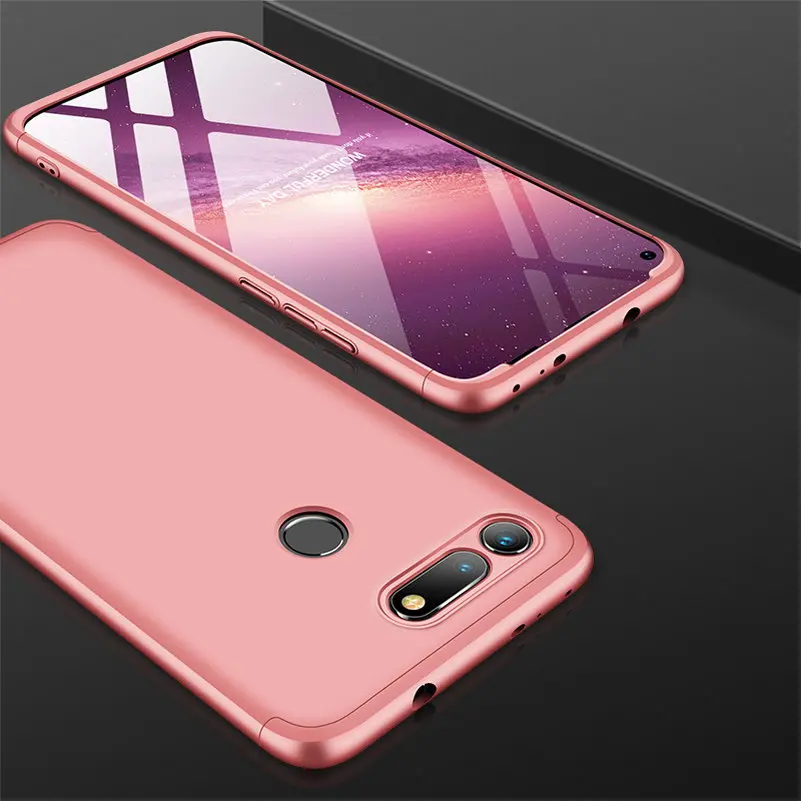 3-в-1 защитный чехол на весь экран для Huawei Honor вид 20 чехол на весь корпус Чехол, задняя крышка для Huawei честь v20 view20 жесткий чехол для телефона с принтом"